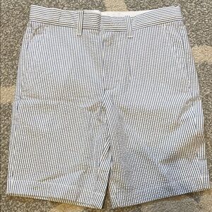 Crewcuts blue and white seersucker style short